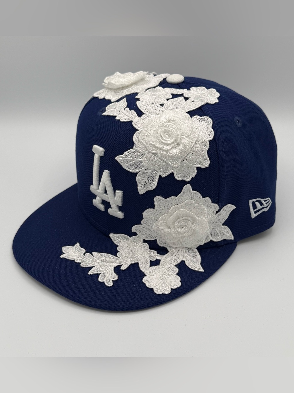 Custom LA Dodgers Hat Floral Embroidered Snapback | One of One Designer Cap